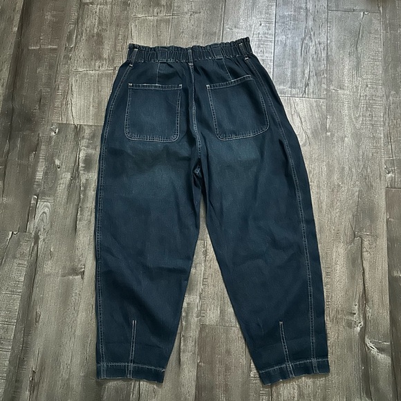 Free People Dark Denim Sawyer Pull On Boyfriend Jeans - Picture 4 of 4